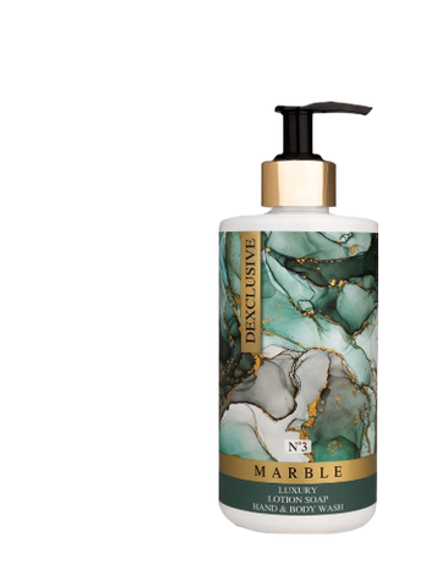 DEX CLUSIVE Лосьон-мыло для рук и тела " MARBLE GOLD № 3 " (Зеленое) 400 мл 1*12 шт
