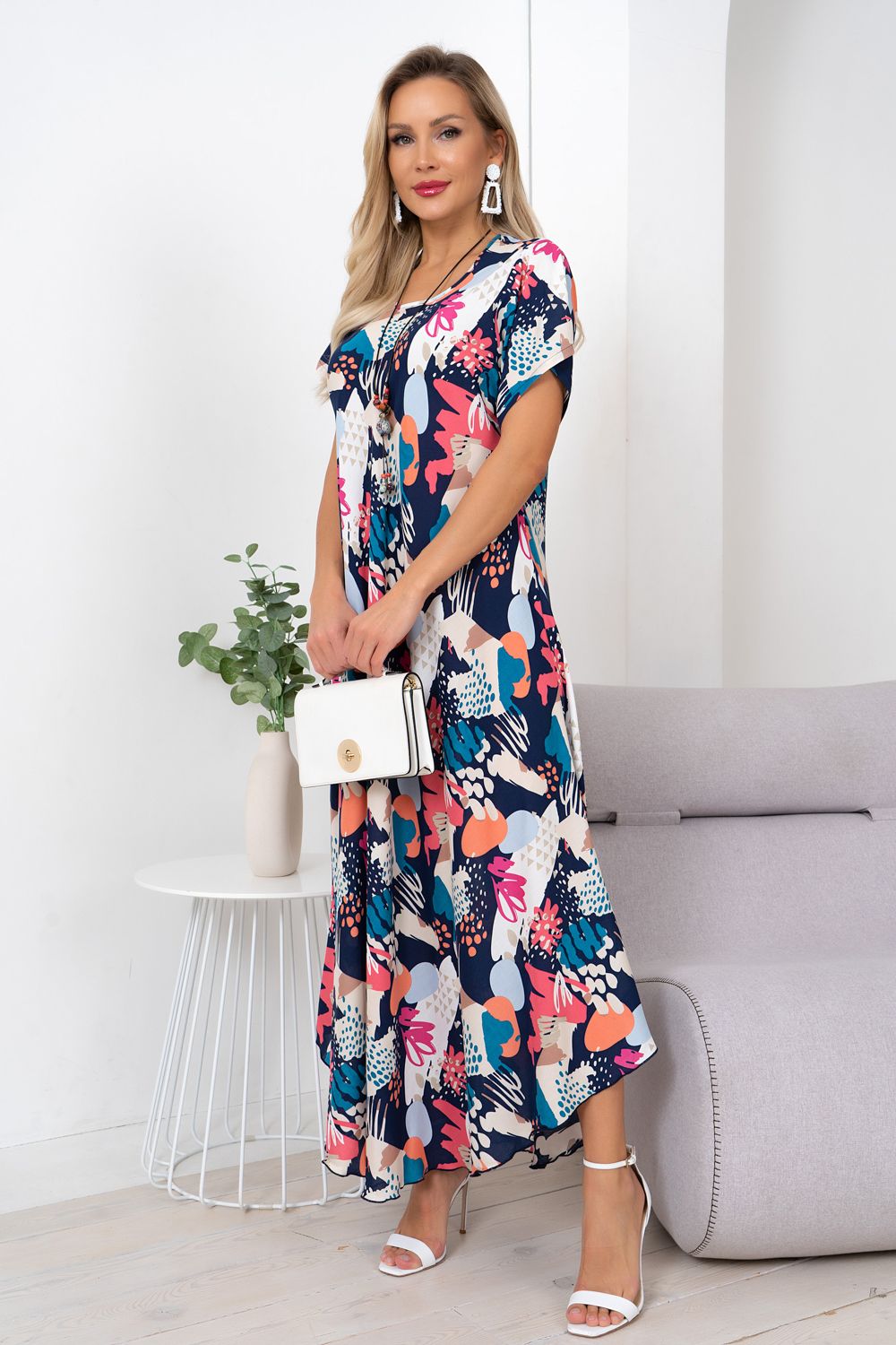 Платье Магия лета (синий/розовый) Р11-867/11 Nikol (Акция)