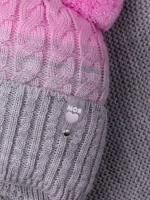 Шапка для девочки осенняя вязаная и снуд