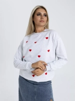 Лонгслив с сердечками