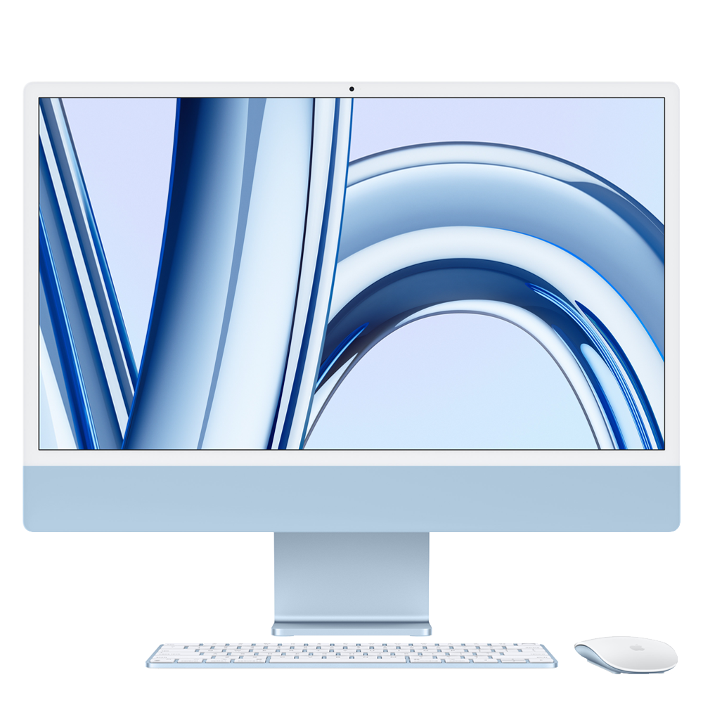Моноблок Apple iMac 4.5K 24" (M3 8 CPU/10 GPU, 2023) 16/1TB, Blue (Синий)