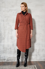 51331 Платье женское (терракотовый клетка)