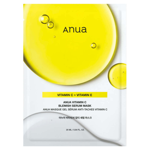 Осветляющая тканевая маска с зелёным лимоном Anua Green Lemon Vita C Blemish Serum Mask