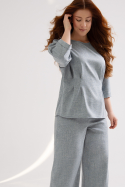 Блузка женская 4728зб, сизый #478Сиз094728зб