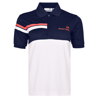 Футболка для мальчика теннисная Sergio Tacchini Volti Jr Polo - navy/red