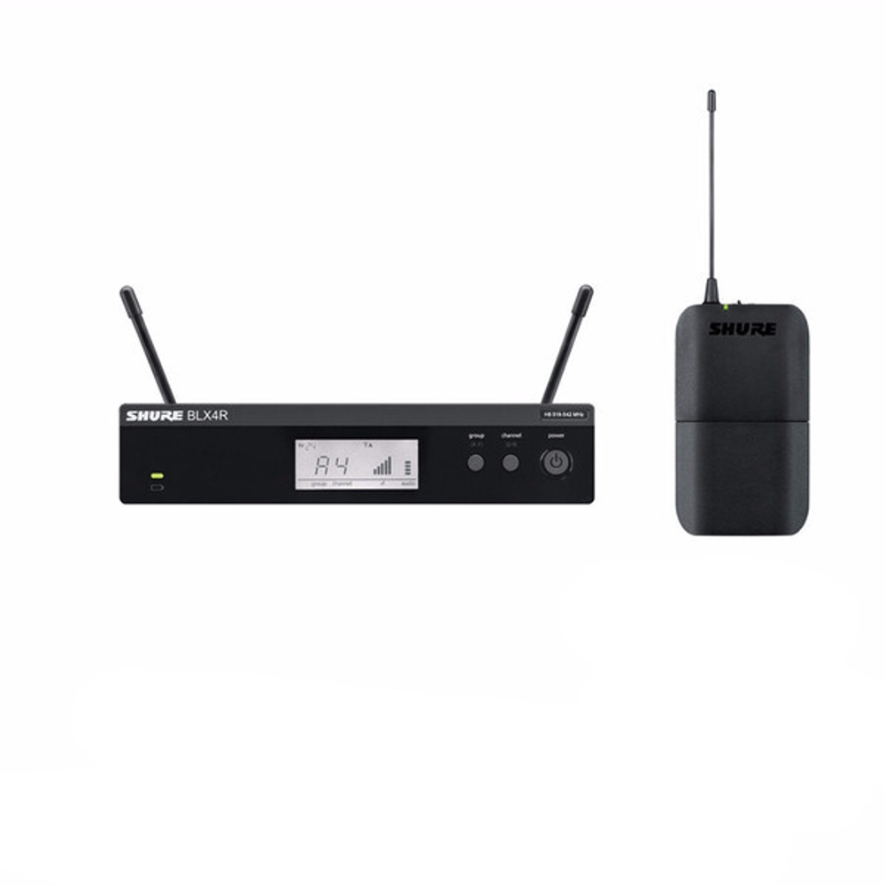 SHURE BLX14RE/W85 M17 662-686 MHz радиосистема петличная с микрофоном WL185. Кронштейны для крепления в рэк в комплекте