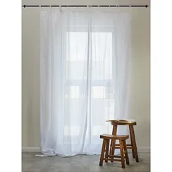 Тюль из хлопка белого цвета из коллекции essential, 140х290 см