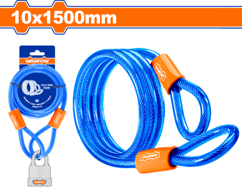 Трос велосипедный для навесного замка 10х1500 мм (12/36) WADFOW WBK3110