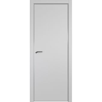 Межкомнатная дверь экошпон Profil Doors 1E манхэттен алюминиевая матовая кромка с 4-х сторон