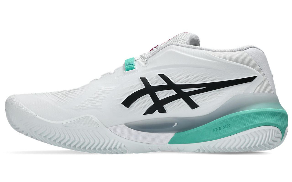 Мужские кроссовки теннисные Asics Gel-Resolution X Clay - white/aurora green