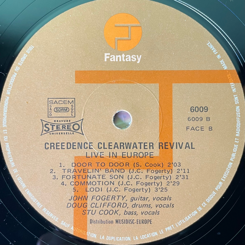 Creedence Clearwater Revival - Live In Europe 2LP (Франция 1973г.)