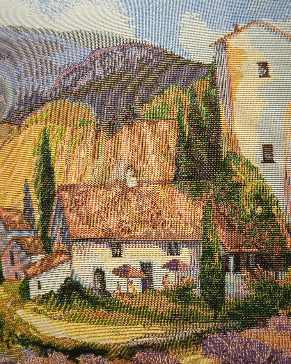 Декоративный гобеленовый чехол для интерьерной подушки Лаванда П 38*38