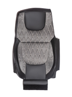 Чехлы Люкс Daf XF-105 c 2012 года (экокожа, черный, серая вставка)