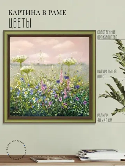 Картина на стену интерьерная на холсте 33х33 см