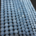Ангелит синий АА бусины 10мм 8мм 6мм