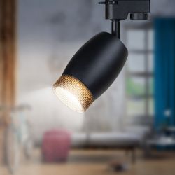 Трековый светильник однофазный ЭРА TR51 - GU10 BK под лампу GU10 матовый черный | Однофазные светильники под лампу