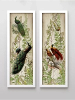 Комплект из двух картин на бумаге 18*50 см