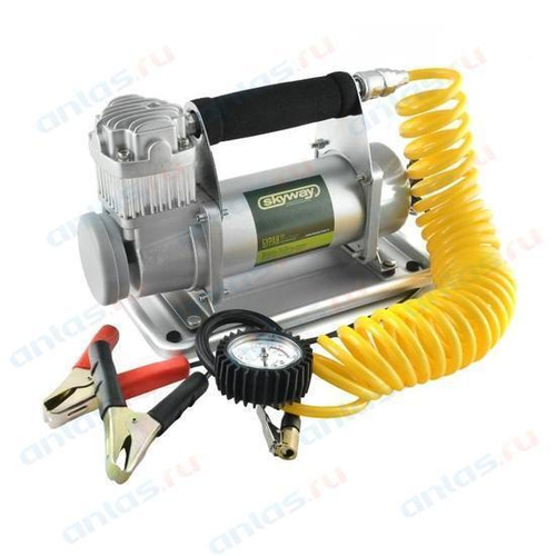 Компрессор Skyway Буран-10 75 л/мин до 10 атм 360 Вт с крокодилами 3 насадки металлический