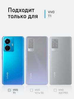 Чехол ROSCO для Vivo T1 оптом (арт. VV-T1-HARD-TPU-TRANSPARENT)