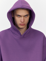 Худи с начесом (темно-фиолетовый)