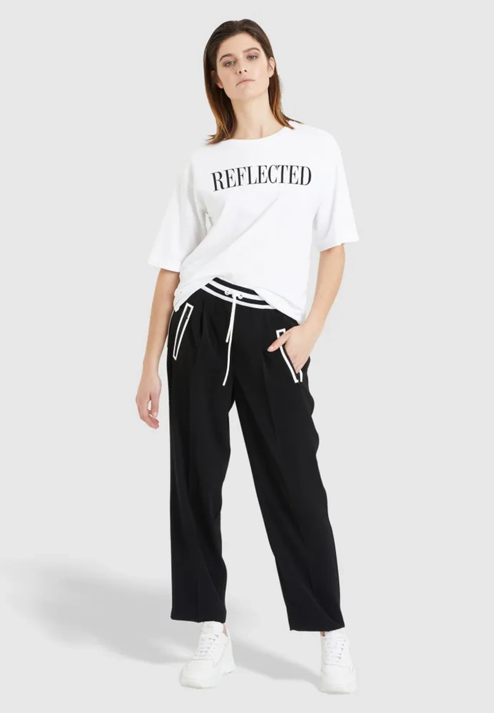 Брюки Marc Aurel 1664 черный полосы белым