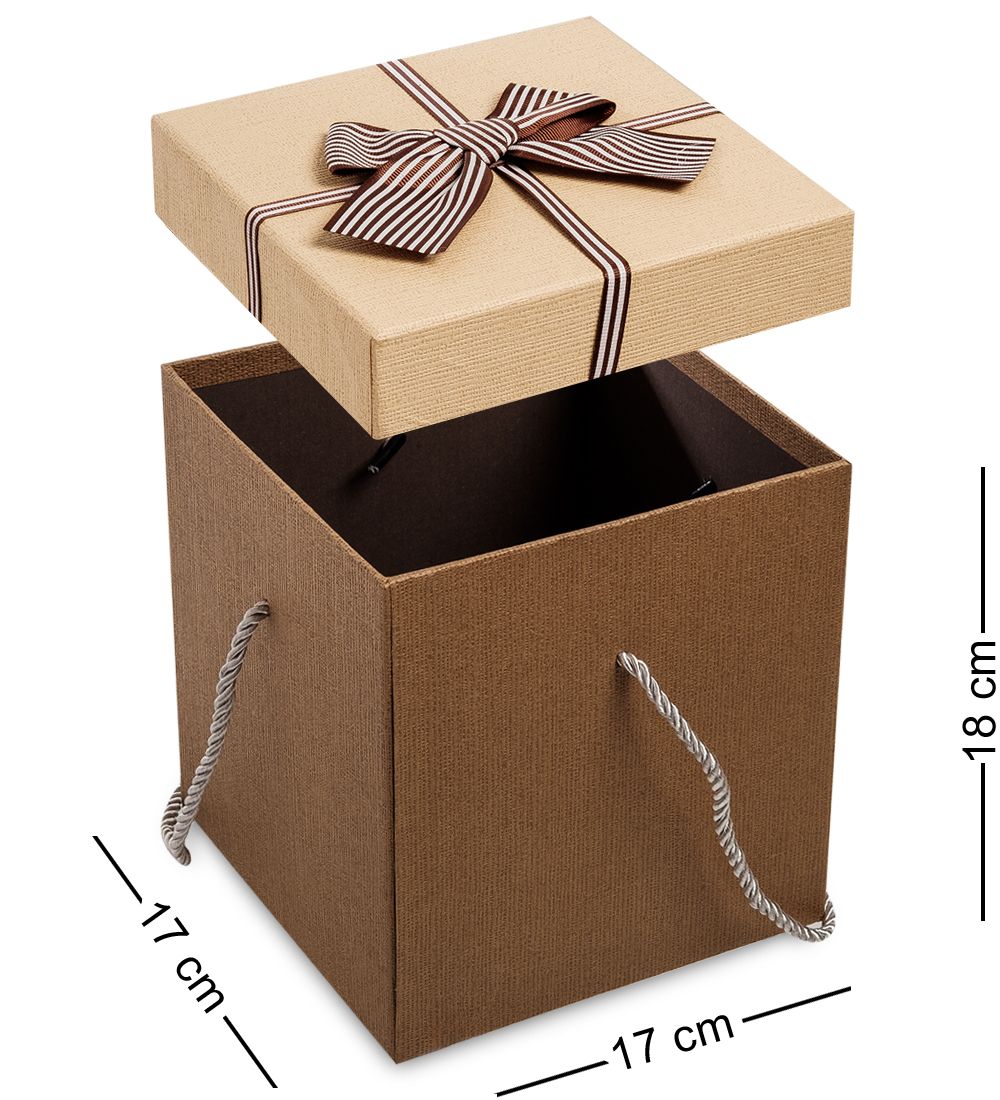 WG-21/2-A Коробка подарочная «Куб» цв.коричн./беж.