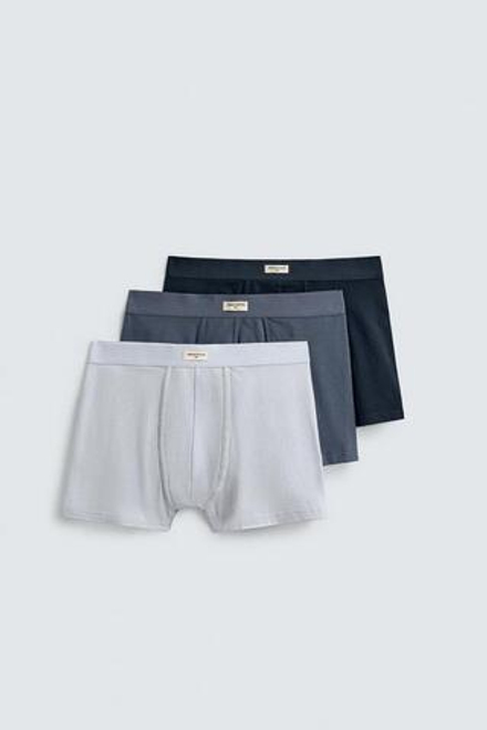 ZARA НАБОР ИЗ ТРЕХ ТРУСОВ-БОКСЕРОВ SOFT, РАЗНОЦВЕТНЫЙ