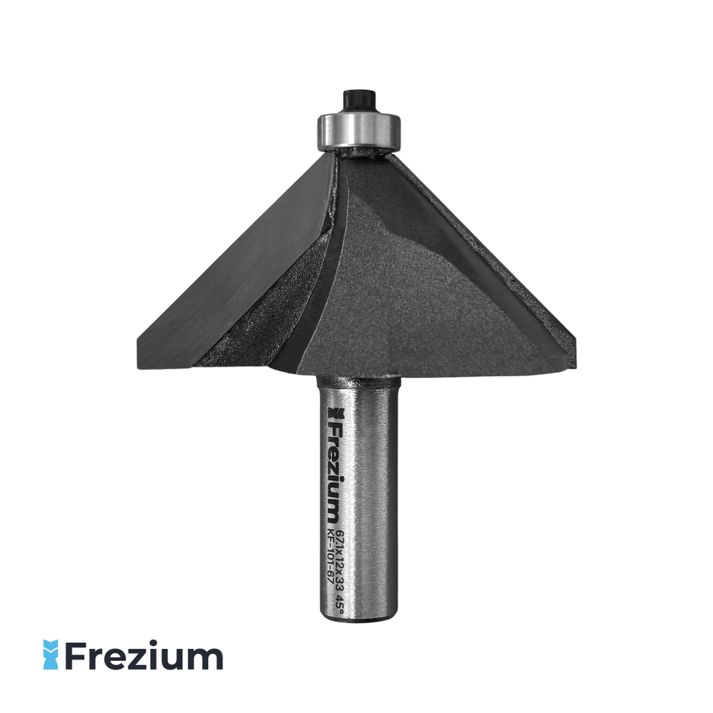 Конусная фреза по дереву "Frezium" 67.1x12x33 45 градусов; KF-101-67