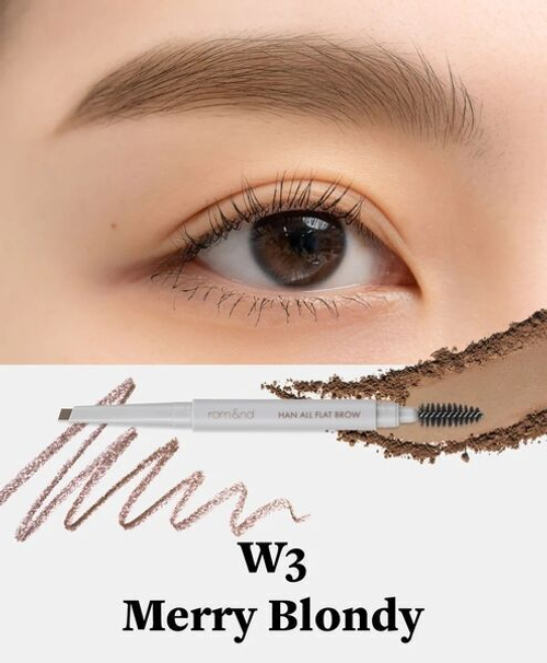 Kарандаш для бровей Rom&nd Han All Flat Brow #W3 Merry Blondy, 0.17г