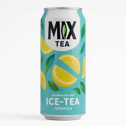Зеленый чай TM MIX TEA лимон 0.45 л ж\б