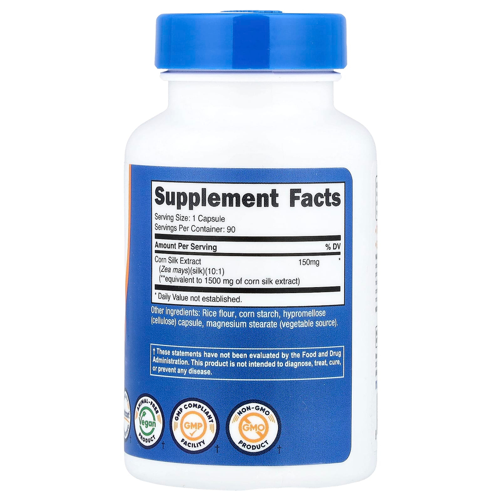 Nutricost, кукурузные рыльца, 150 мг, 90 капсул