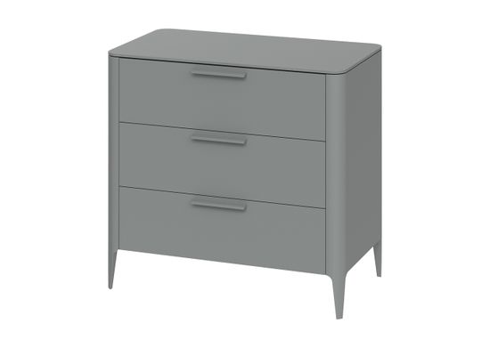 Комод Type 3 ящика ширина 90 см (серый)