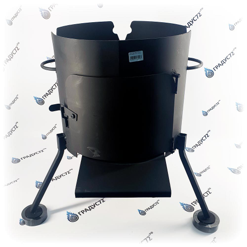 Печь под казан 340 мм. (под казан 8-10 л.) сталь 2 мм. с дверцей