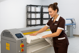 Как и чем гладят постельное белье в гостиницах?