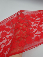 Кружево эластичное ярко-красное КС8 (23 см)