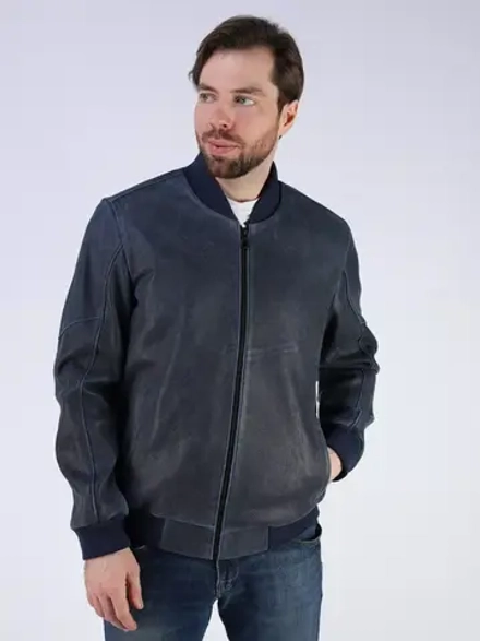 Кожаная куртка демисезонная бомбер