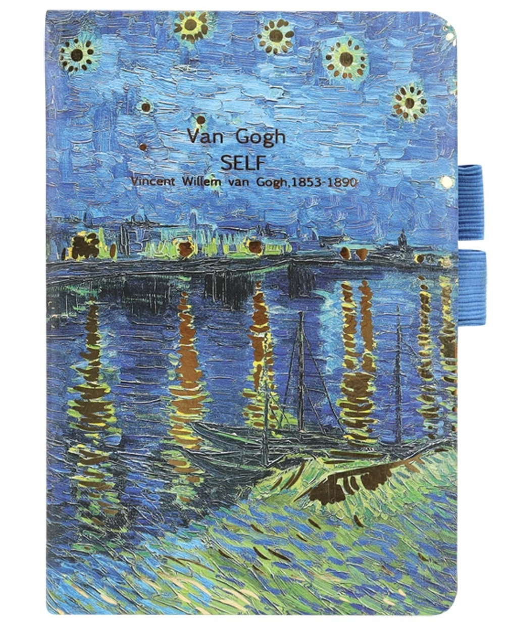 Блокнот 11*16см. 80л. линия "Звездная ночь" петля-держатель для ручки (Darvish)