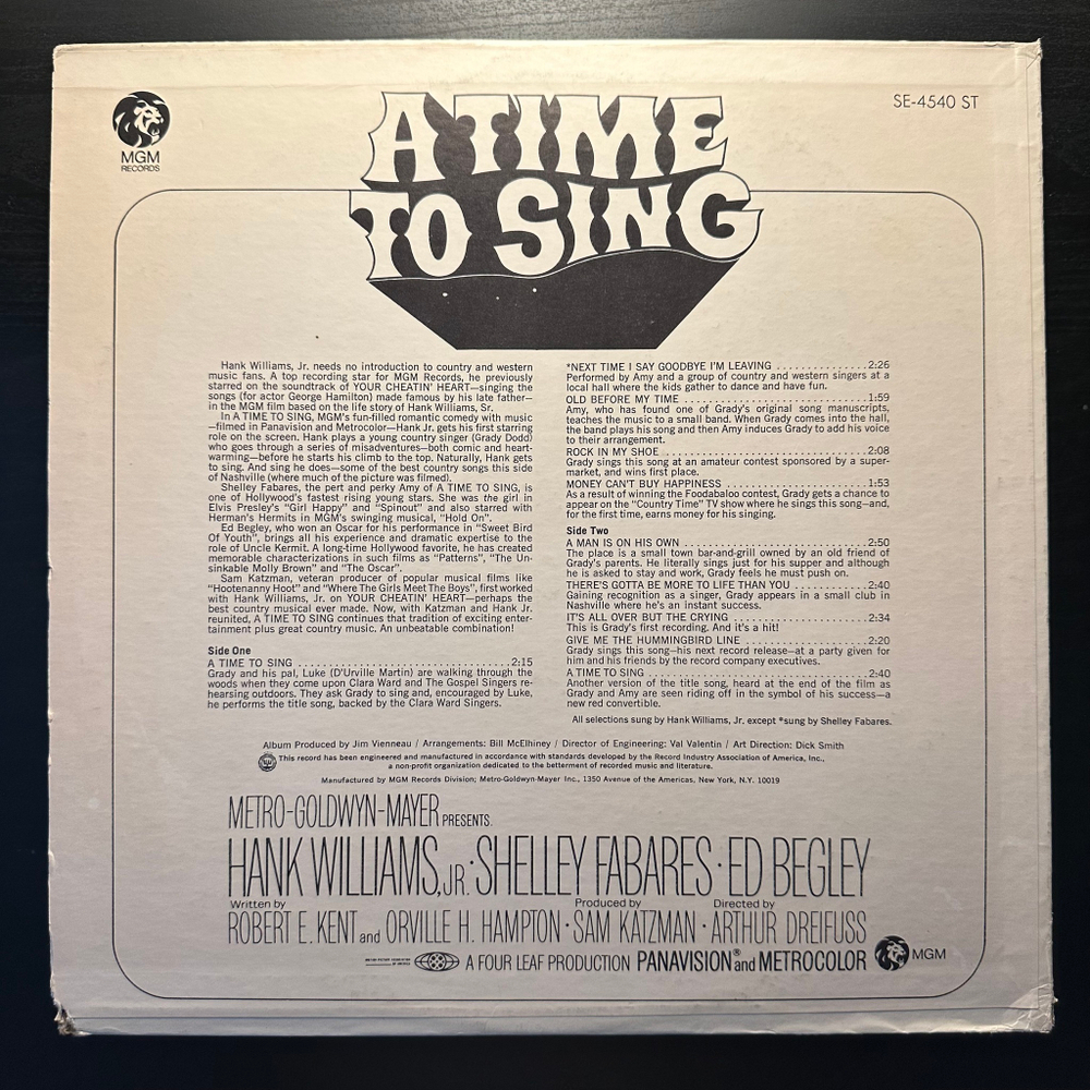 Hank Williams, Jr., Shelley Fabares, Ed Begley - A Time To Sing (США 1968г.)