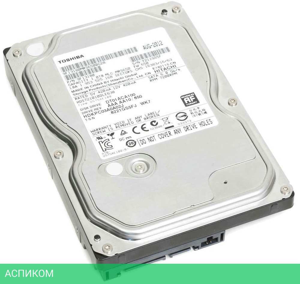 Жесткий диск Toshiba 1TB DT01ACA100
