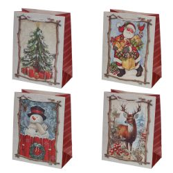 GAEM Пакет подарочный S (бумага 210г/м2, блок 12шт), L18 W10 H23 см, 4в.