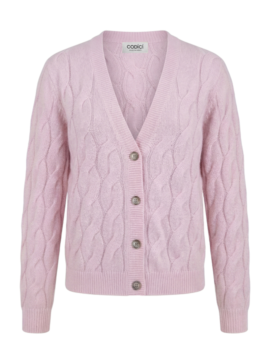 Кашемировый кардиган с косами