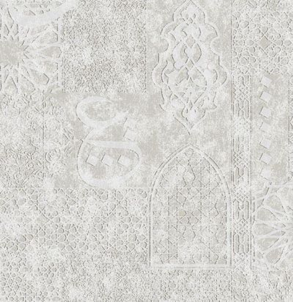 Крупнораппртный дизайн с объемным орнаментом.