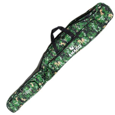 Чехол для удочек мягкий 150см 2 отсека пиксель зеленый