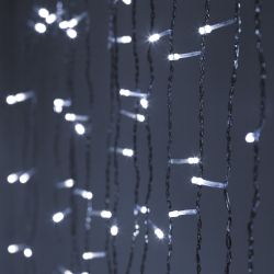 Светодиодная новогодняя гирлянда ЭРА ЕNIGW - 400W Занавес 8 режимов 3*3 м холодный белый 320 LED IP20 220 V