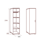 КАНАЛЕТТО Спальня. Шкаф 1-дверный