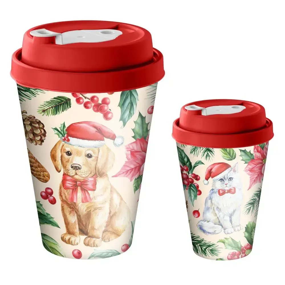 Стакан с крышкой 420мл с декором с клапаном Игрушки, Красный Стакан с крышкой 420мл с декором с клапаном Игрушки, Красный