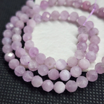 Кунцит природный, бусина шар в огранке, 5.2мм