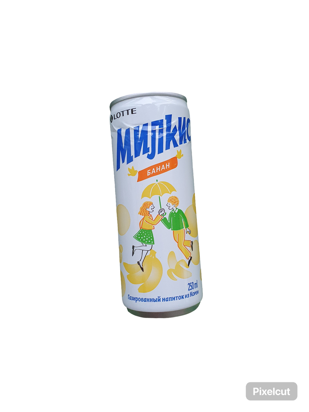 Напиток газированный Lotte Milkis со вкусом банана, ж/б, 250мл
