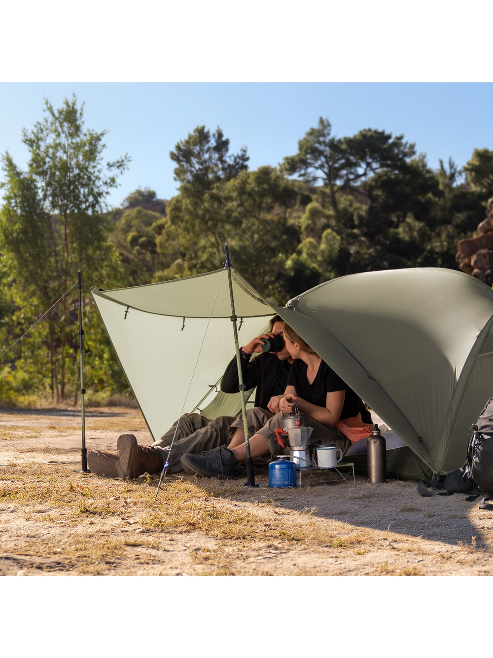 Палатка Naturehike Mongar PRO 3-местная, алюминиевый каркас, олива (зеленая)