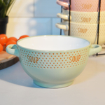 Набор бульонниц 6 предметов 650мл на подставке "Пастель"